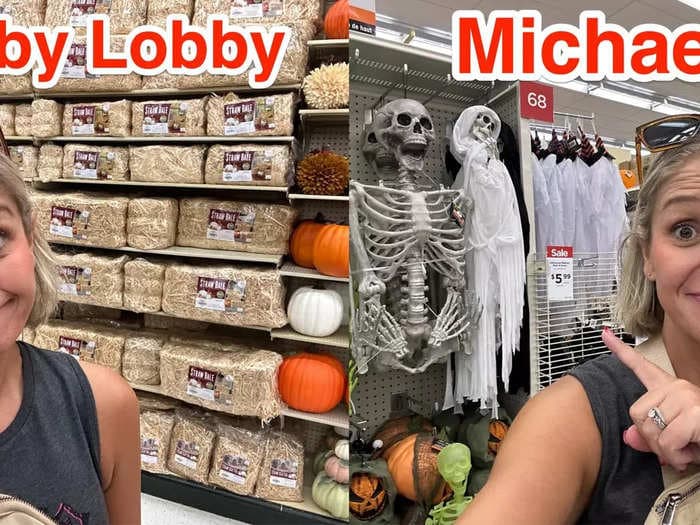 I shopped at Michaels and Hobby Lobby for fall decorations, and I prefer the chain with the darker selection