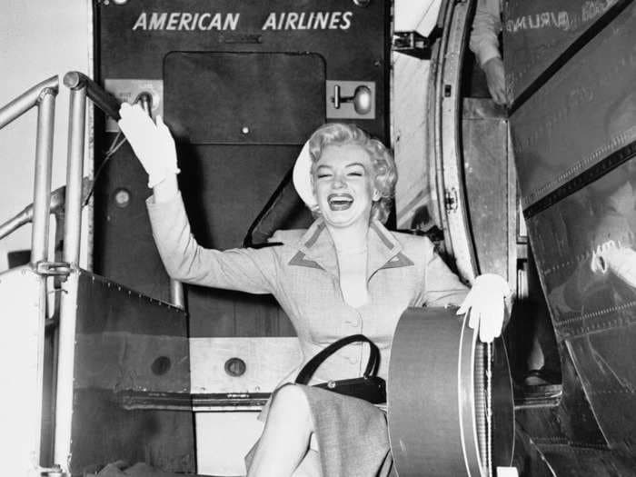 25 vintage photos taken at airports show celebrities traveling in style