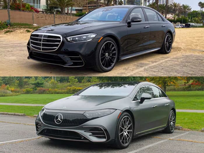 I drove gas and electric Mercedes sedans. Here's how the two $140,000 cars stack up.