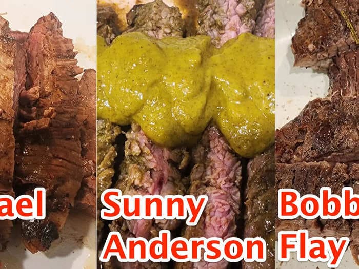 I tried steak recipes from Sunny Anderson, Bobby Flay, and Rachael Ray. The best was also the simplest to make.