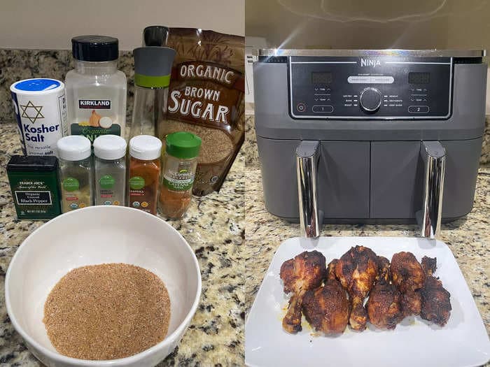 This easy air-fryer chicken recipe is my favorite quick dinner, and I usually have most of the ingredients in my pantry