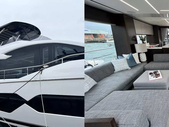 See inside a $4.7 million yacht with a huge master bedroom. The Sunseeker 76 shows you don't need a 100-foot vessel to set sail in luxury.