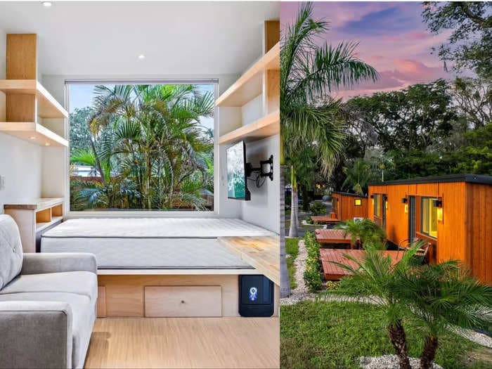 A popular tiny-home community near Tampa just added rentals under 400 square feet starting at $1,300 a month &mdash; take a look around