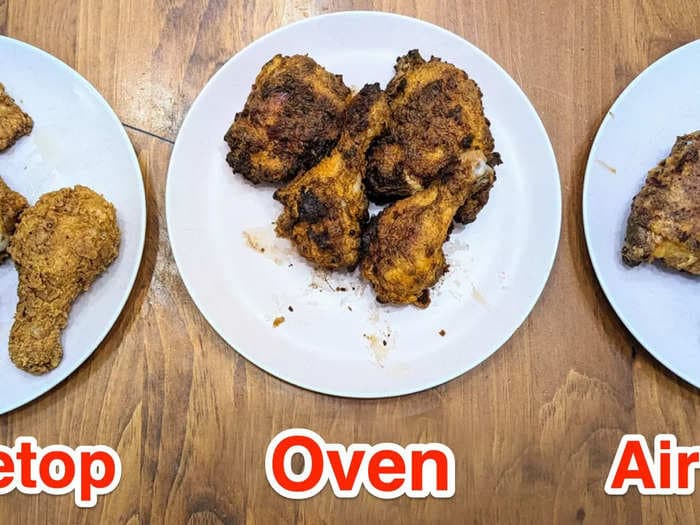 I made fried chicken using 3 different appliances, and my air fryer let me down