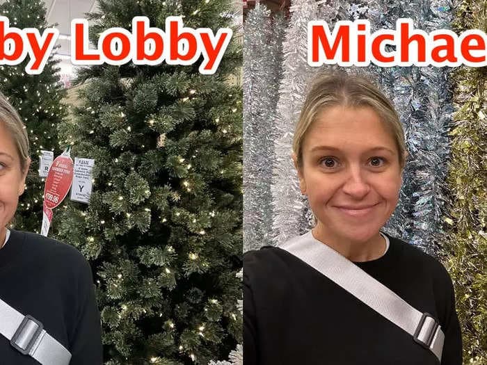 I shopped at Michaels and Hobby Lobby for holiday decorations, and one was a true winter wonderland