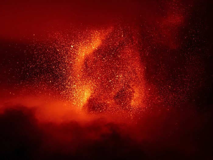 Mount Etna, Italy's famed volcano, is again ejecting lava into the Sicilian sky. This is what it looks like.