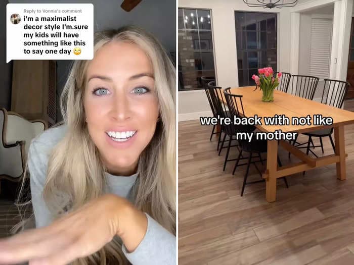 A millennial showed off the minimalist home she designed after growing up with her mother's clutter. She got roasted by Gen Z and boomers likening it to an 'airport lounge.'