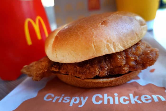 McDonald's says its chicken options are now just as popular as beef