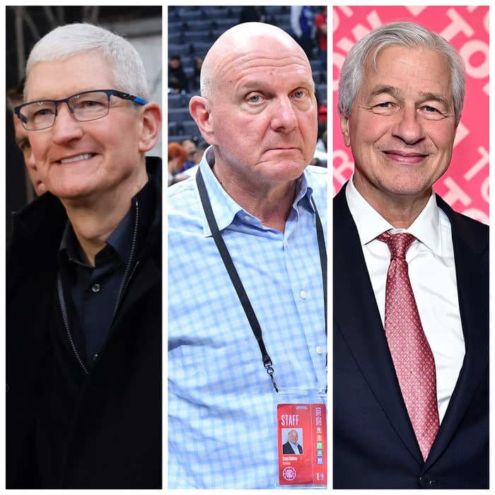 Tim Cook, Steve Ballmer and Jamie Dimon are among the few US billionaires who didn't found a company or inherit a fortune