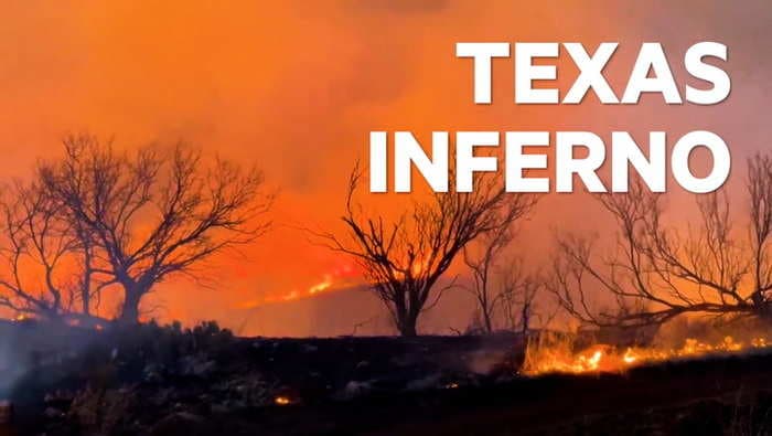 Massive Texas fire burns out of control, razing half a million acres of land