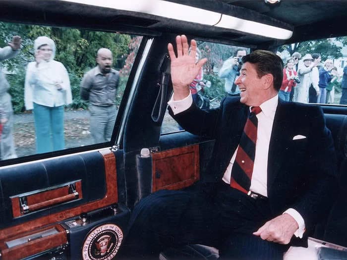 Vintage photos show how presidential limousines have changed, from open convertibles to Biden's $1.5 million armored Cadillac known as 'The Beast'