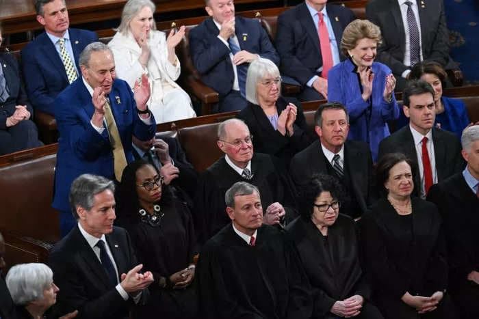 Biden laid into SCOTUS justices to their faces in the State of the Union speech. They weren't amused.