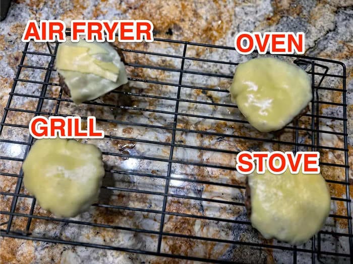 I made burgers using 4 different appliances, and my grill-master husband preferred the air fryer