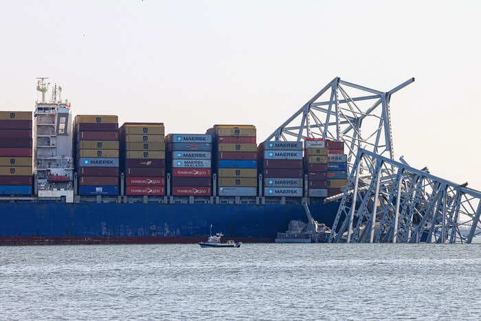 22 Indian crew members stranded on the ship that crashed into Baltimore bridge could be on board for weeks, report says