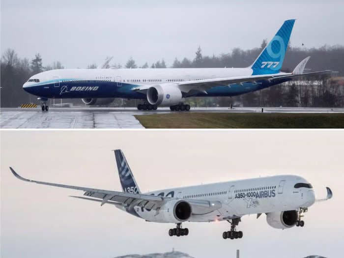 Boeing is betting big on its upcoming $442 million 777X to compete with the popular Airbus A350. Here's how the jets compare.