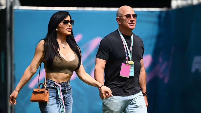 A denim-clad Jeff Bezos and Lauren Sánchez spotted at Coachella waiting for Lana Del Rey's performance, reports say