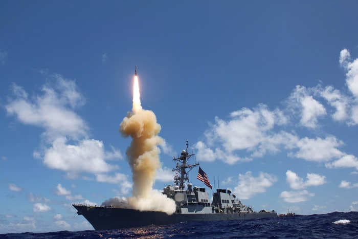 US Navy warships shot down Iranian missiles with a weapon they've never used in combat before