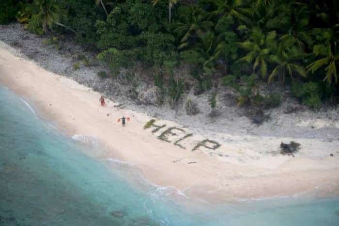 If you're stranded on an island, a 'HELP' sign can actually save you — but there's an even better way to get rescued