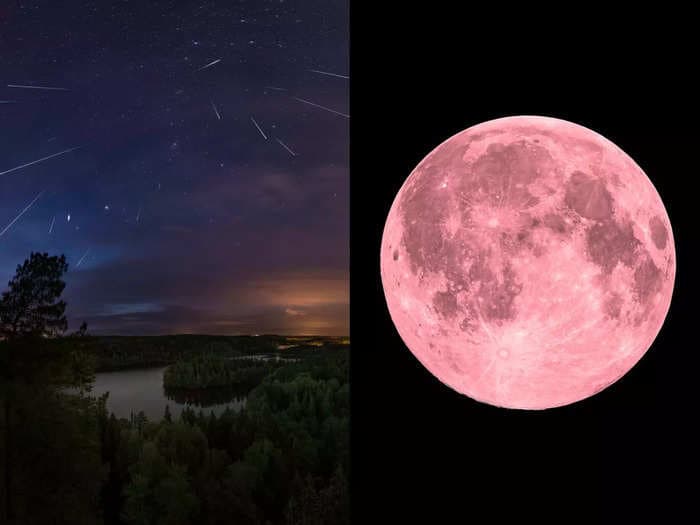 The Lyrid meteor shower will align with April's 'pink moon.' Here's how to watch it.  