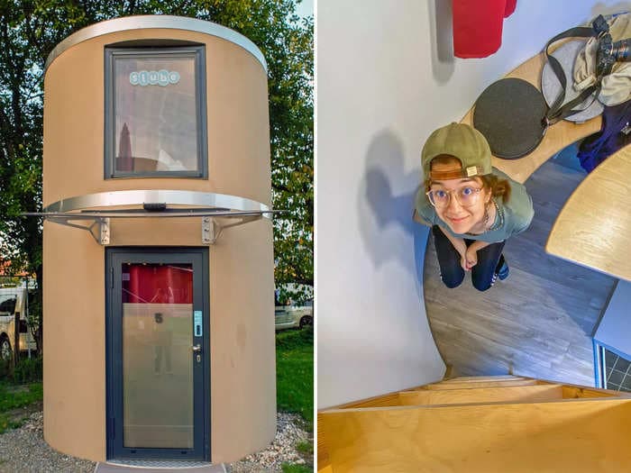 I spent 2 nights at a 2-story, 100-square-foot tiny home in Germany that was smaller than any I've seen in the US. Take a look inside.