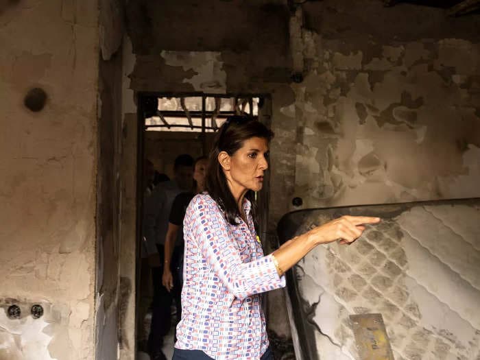 Nikki Haley wrote 'finish them' on an Israeli artillery shell during a trip to Israel