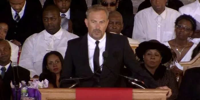Kevin Costner refused to shorten his memorable 17-minute eulogy at Whitney Houston's funeral: 'They can get over that' 
