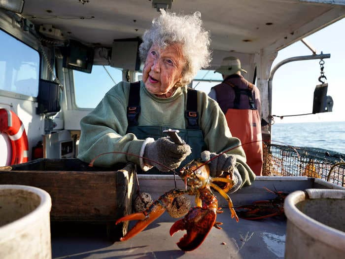 A 104-year-old has been a professional lobster woman since she was 8. She says the secret to her longevity is keeping busy.