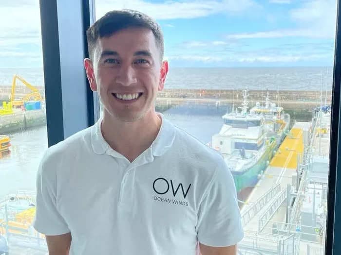 A millennial who switched from working on oil rigs to wind turbines says he's been promoted faster in renewable energy