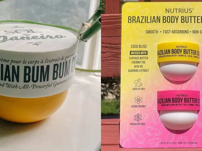 I compared Sol de Janeiro's $48 Brazilian Bum Bum Cream to the Costco dupe. It's a third of the price, and I prefer it. 