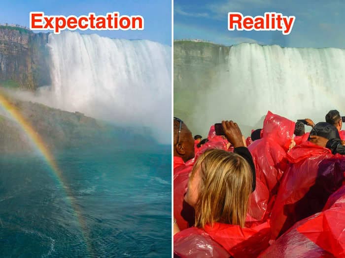 Disappointing photos show what it's really like to visit Niagara Falls in Canada