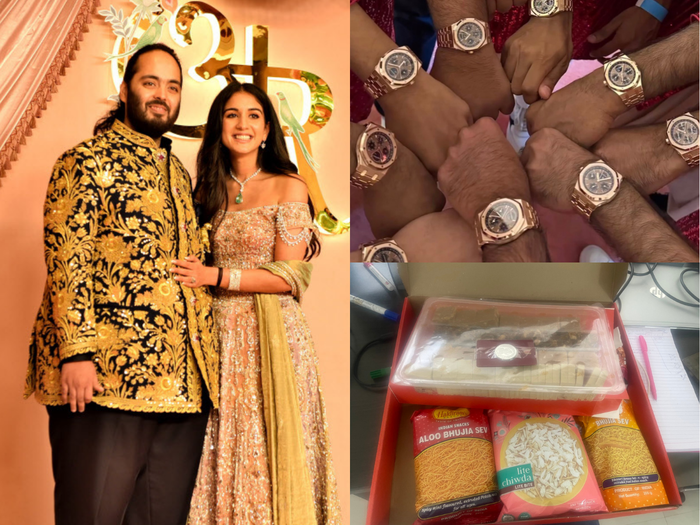 Ambani wedding giveaways: ₹2 Crore Watches for SRK, Ranveer and Groomsmen, Bhujia for Reliance employees