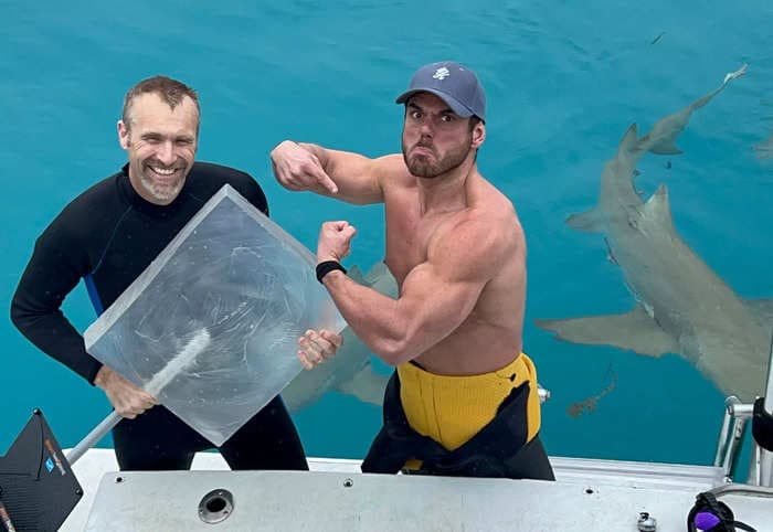 An ultra-swimmer tried to eat as much as a tiger shark and ended up consuming 40,000 calories in a day