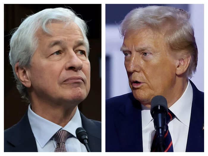 Trump says he 'doesn't know who' brought up adding Jamie Dimon to his Cabinet. It was Trump. 