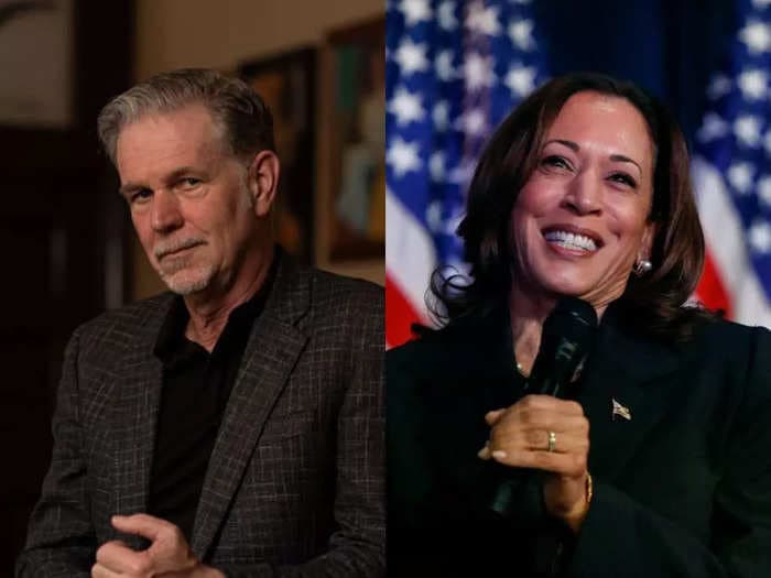 Reed Hastings is going all-in on Kamala Harris with a huge $7 million bet on her presidential candidacy