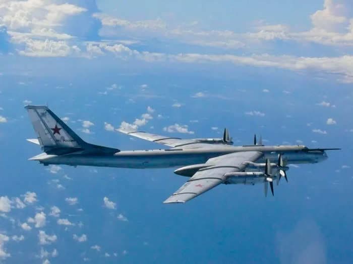 Russian and Chinese bombers were intercepted flying together for the first time near the US