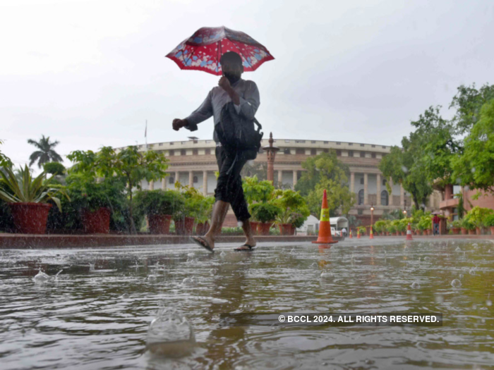 WATCH: Delhi Parliament seen leaking after the national capital receives over 100 mm of rainfall in 24 hours