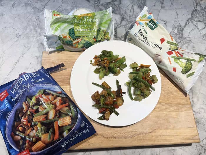 I tried frozen stir-fry from Wegmans, Whole Foods, and Trader Joe's. The best one blew the others out of the water.