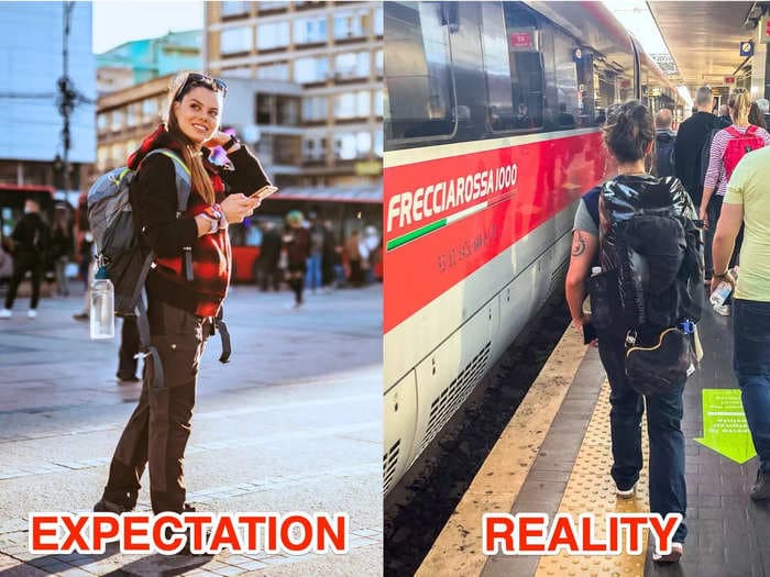 Disappointing photos show what it's really like to backpack across Europe