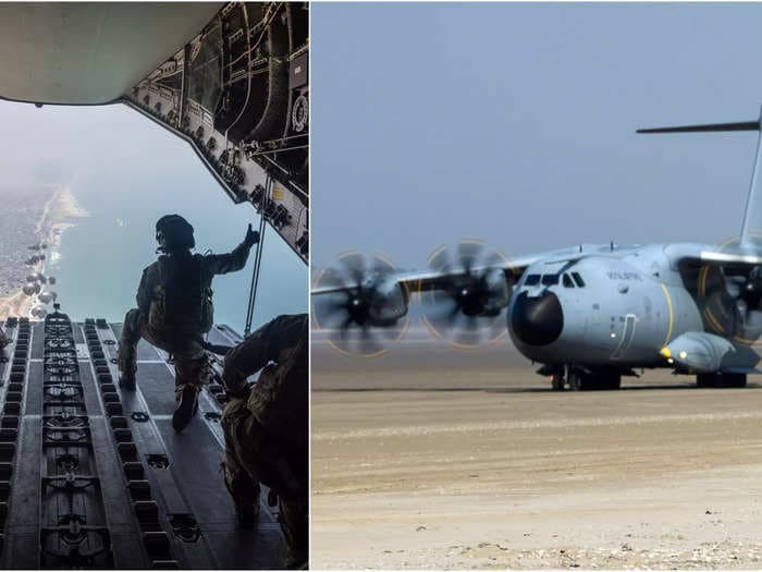 See inside the Airbus A400M Atlas military plane made famous by Tom Cruise that can carry helicopters and land on beaches