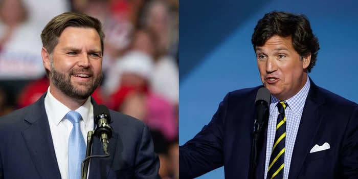 JD Vance is sticking with Tucker Carlson after he interviewed a Holocaust revisionist. It's not the first time.