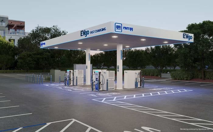 GM's new EV charging hubs look exactly like gas stations 