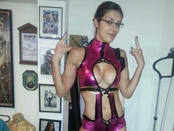 Model Adrianne Curry Geeks Out In Racy Costumes For Comic-Con