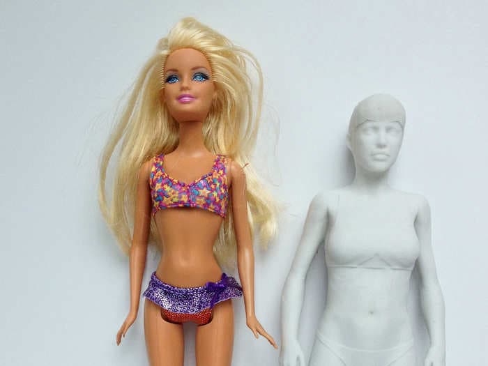 Here's What A Barbie Doll Would Look Like If She Had A Real Woman's Measurements