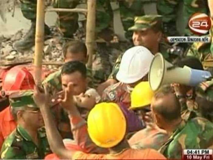 Woman Rescued From Collapsed Bangladesh Factory After 17 Days