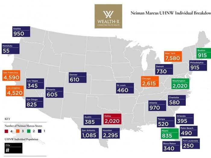 Neiman Marcus Stores And The Super-Rich Who Live Nearby [MAP]