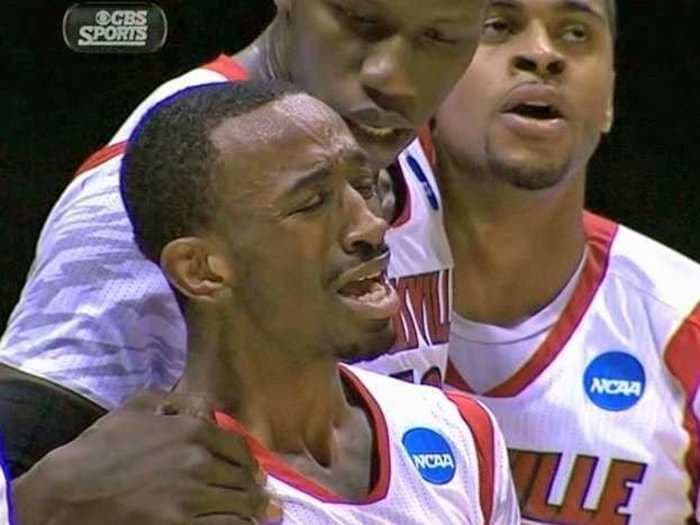 Horrific Leg Injury Halts Louisville-Duke NCAA Tournament Game, Players Brought To Tears