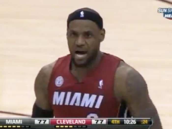 LeBron James Fires Death Stare At Cleveland Crowd After Erasing A 27-Point Deficit In 10 Minutes