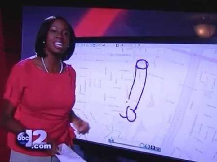 Local News Reporter Accidentally Draws A Penis On Traffic Map