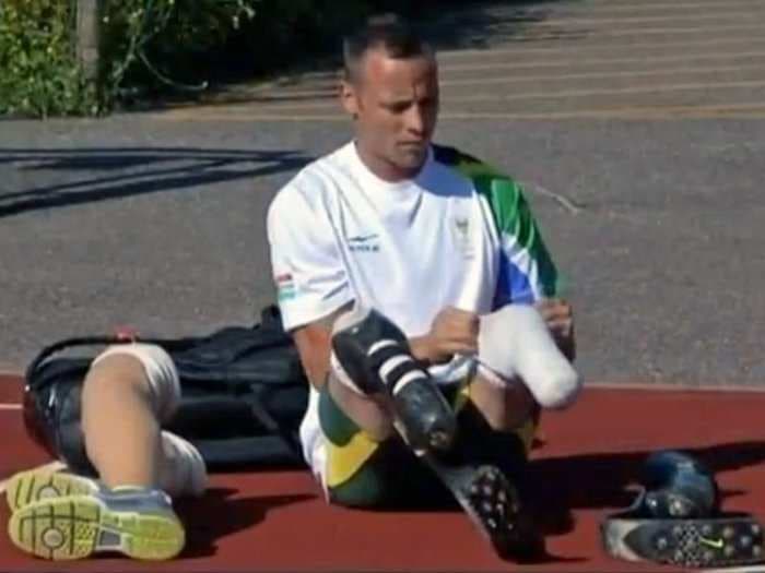 Oscar Pistorius Does Not Wear His Blade Prosthetics Away From The Track