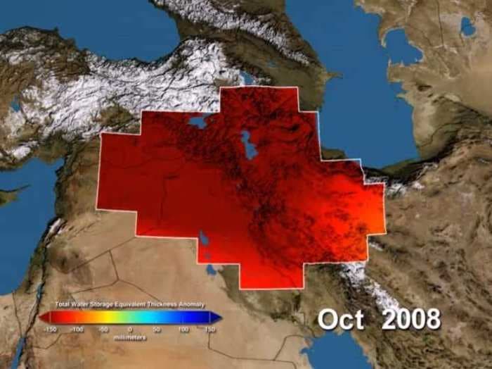 Satellites Show Alarming Water Loss In The Middle East 